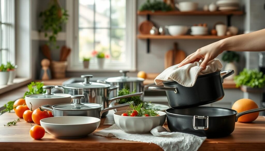 chemical free cookware maintenance